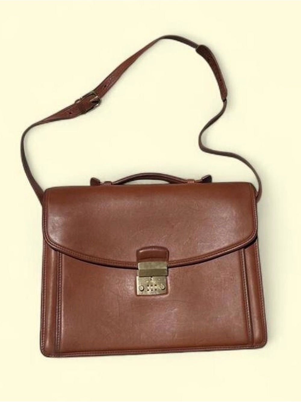 Coach Vintage Ambassador Briefcase 5357 British Tan Leather Combo Lock